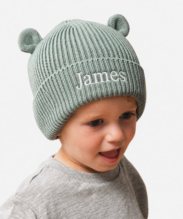 Embroidered Personalised Baby Beanie Hat