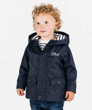 Embroidered Personalised Baby Rain Jacket