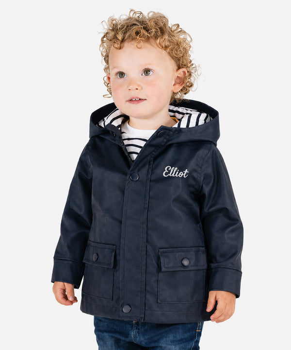 Embroidered Personalised Baby Rain Jacket