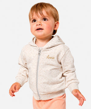 Embroidered Personalised Baby Zip Hoodie